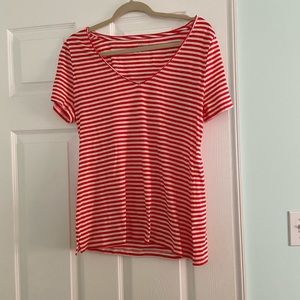 J.Crew striped v-neck tshirt